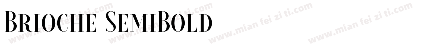 Brioche SemiBold字体转换
